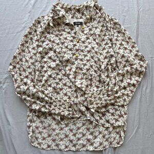 ME & EM 100% Silk blouse, size SMALL